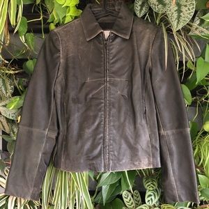 Wilsons Leather distressed leather jacket, size M, Black